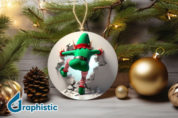 3D Cute ELF Christmas Ornament B 131: Illustrations Review