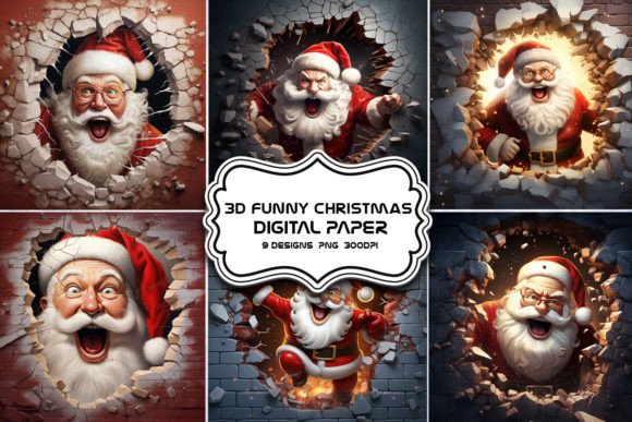 3D Funny Christmas Background Illustrations Review