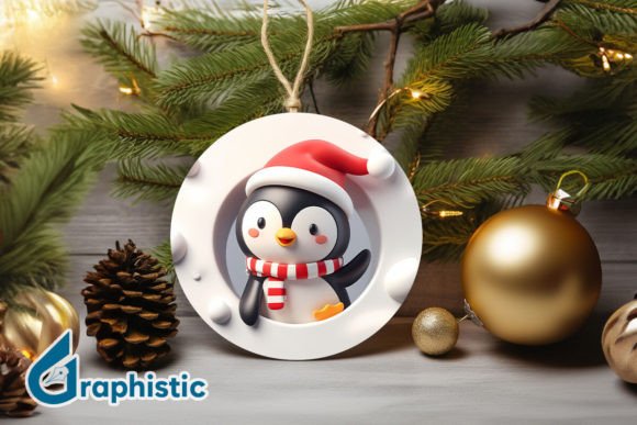 3D Penguin Ornament Front 94 Illustrations