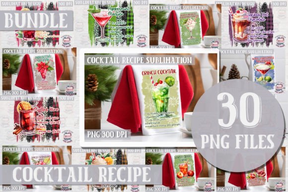 Christmas Cocktail Illustrations for Festive Blog Design