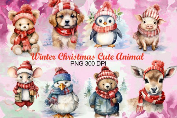 Christmas Winter Cute Animal Illustrations Review