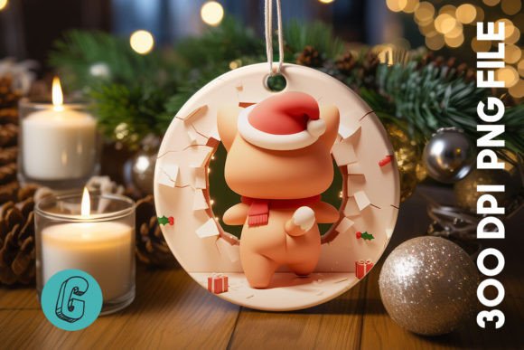 Cute Cat Christmas Ornament Back 07: Illustrations Review