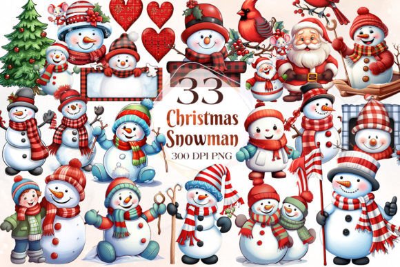 Funny Christmas Snowman Clipart Bundle: Illustrations Review