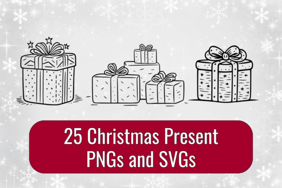 Review: Christmas Present Doodles PNG and SVG