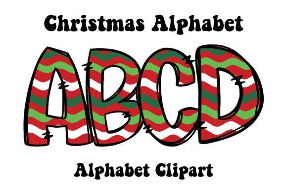 Review: Cute Red Green Strips Christmas Alphabet