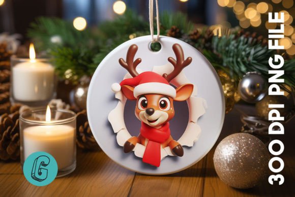 Reviewing Reindeer Christmas Ornament Front 24 for Holiday Stitching