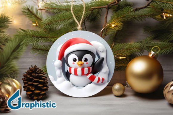 Reviewing the 3D Penguin Christmas Ornament Front 90